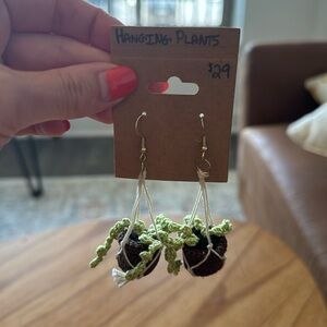 Handmade Hanging Plant Earrings